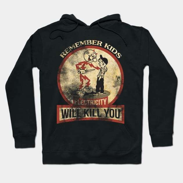 Will Kill You Grunge Texture Hoodie by Balonku